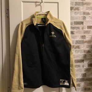 NFL Black and Tan Saints Lightweight Jacket